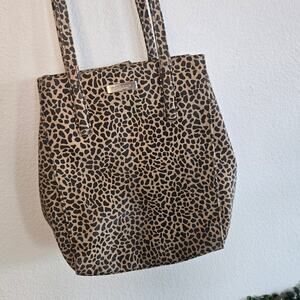 Nine West animal print textured medium shoulder bag with interior divider
